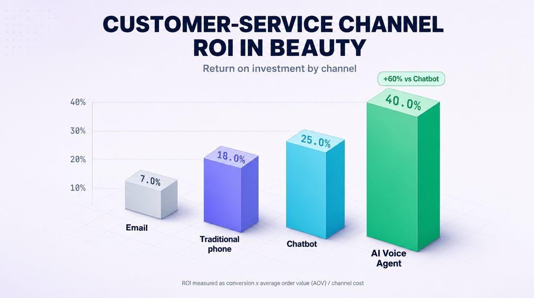 Return from different customer-service channels in cosmetics