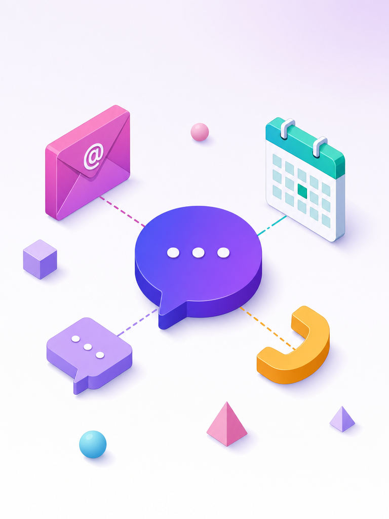 Ways to reach us: email, chat, calendar, phone