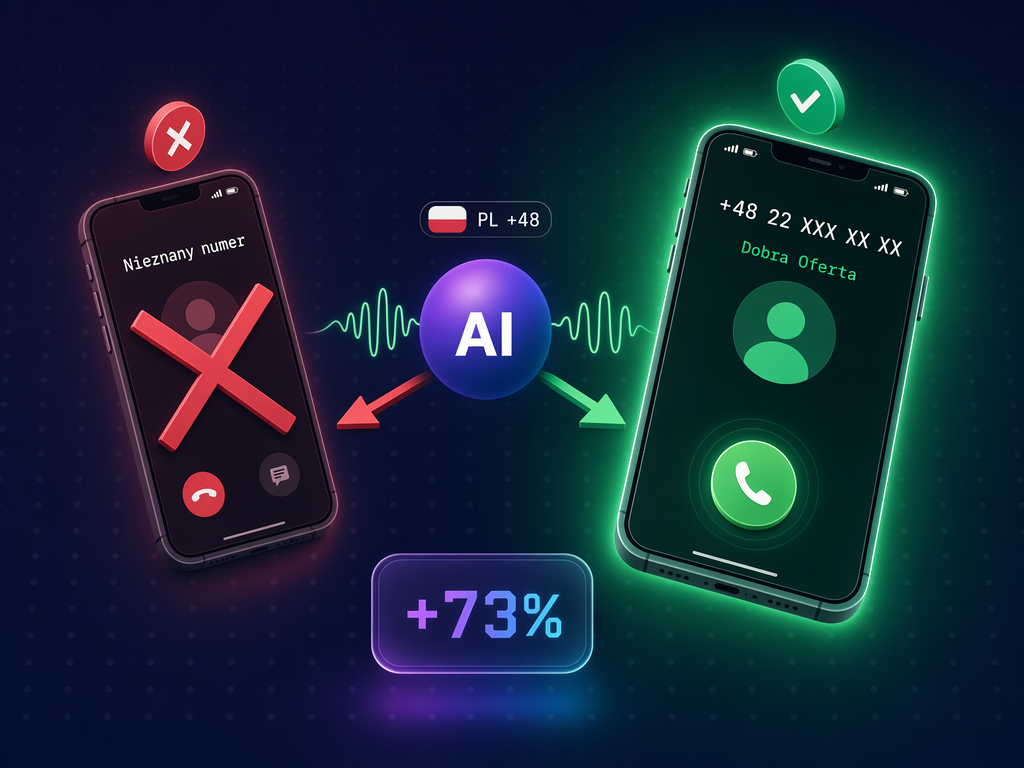 Podgląd: własny numer +48 i 73% odebranych telefonów