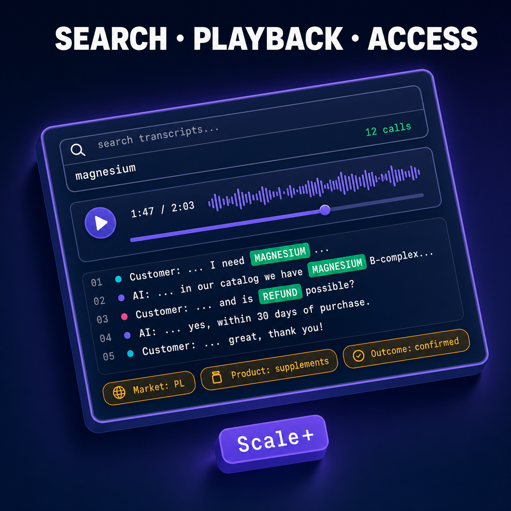 Playback and text side by side