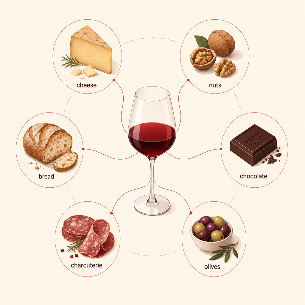 Diagram of products matched to each other